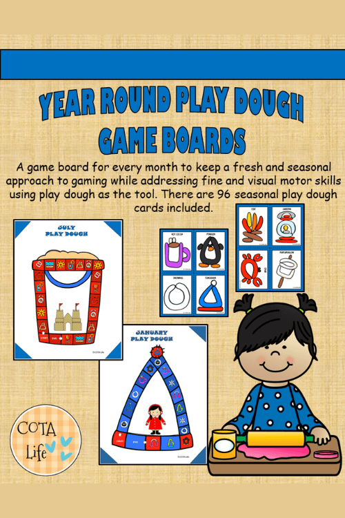 Play dough board games for the full year