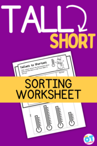 tall and short worksheet