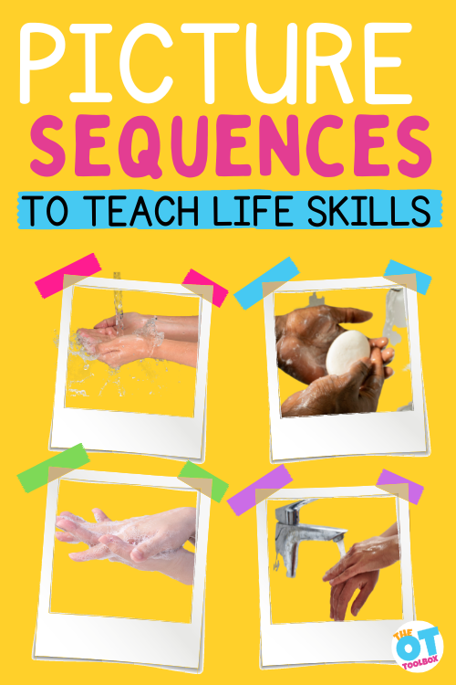Picture story sequence to teach kids life skills