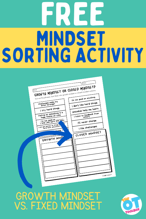 growth mindset sorting activity