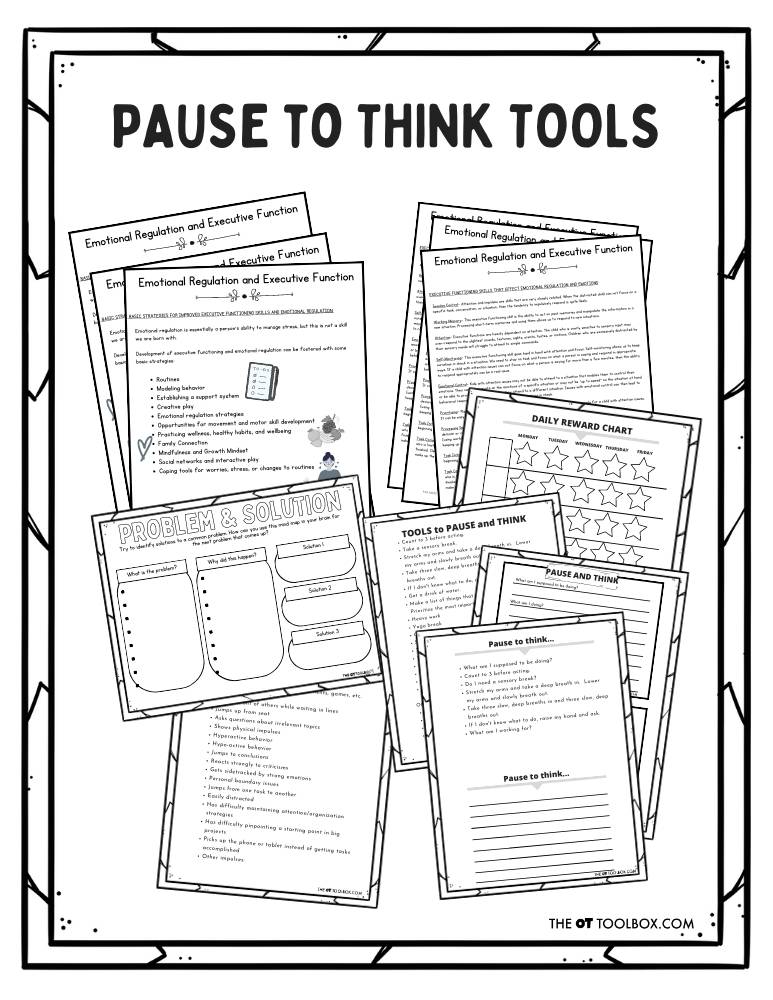 Stop and think printable packet