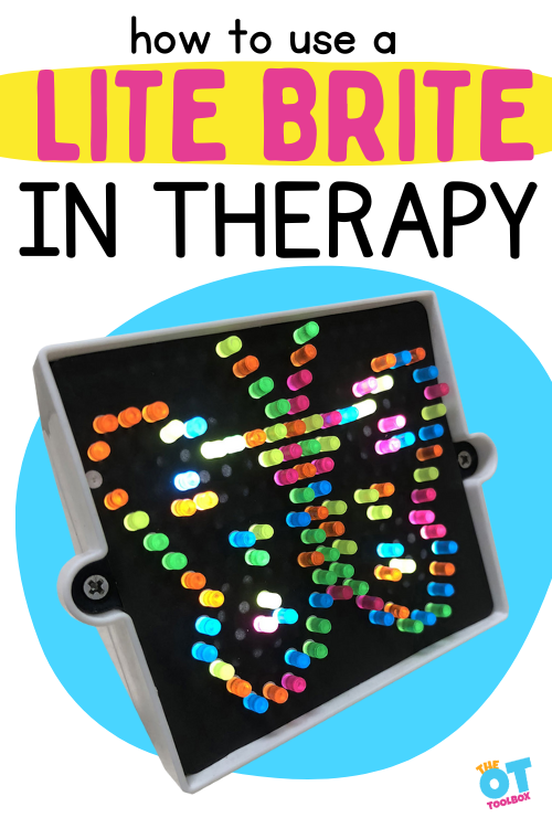 lite brite toy in occupational therapy