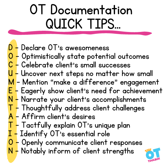 occupational therapy notes