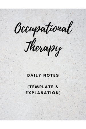 Occupational therapy daily notes template