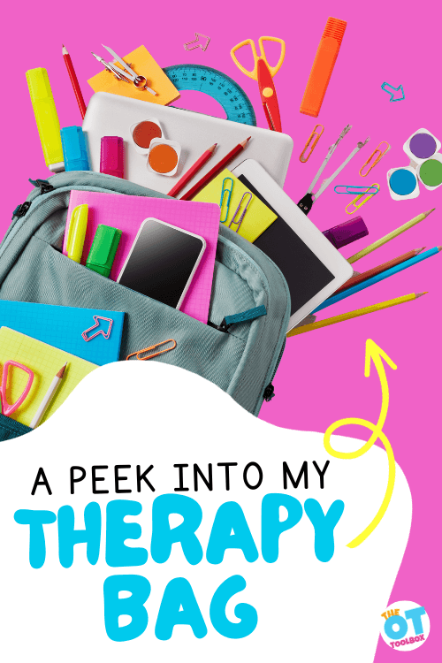What's in my therapy bag? Occupational therapy supplies in a therapy bag