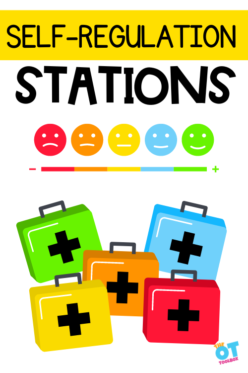 colorful toolboxes matching emotions and text reading "regulation stations"