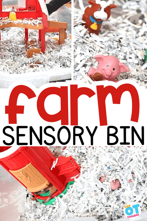 farm sensory bin