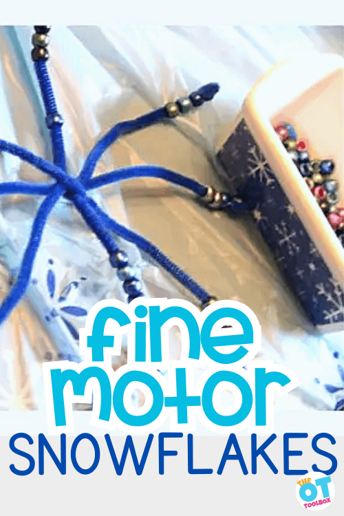 pipe cleaner and bead snowflakes