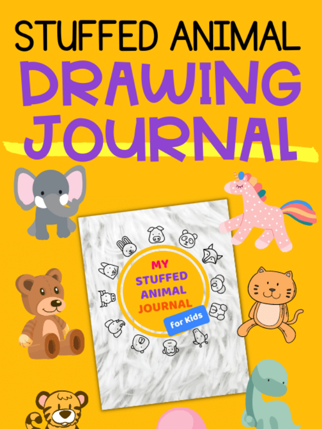 Drawing Journal with Stuffed Animals Story