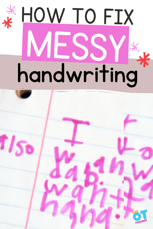 How to fix messy handwriting