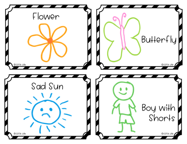 Rainbow Doodle Drawing Game Boards - The OT Toolbox