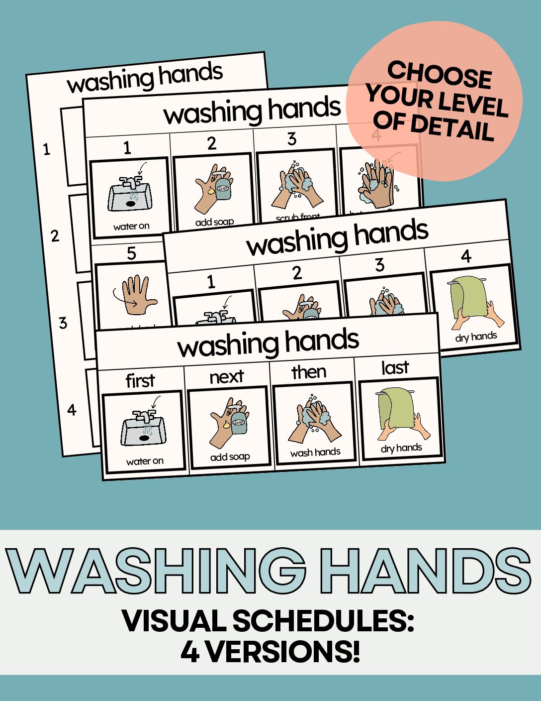 Handwashing Visual Schedules for Classroom Hygiene