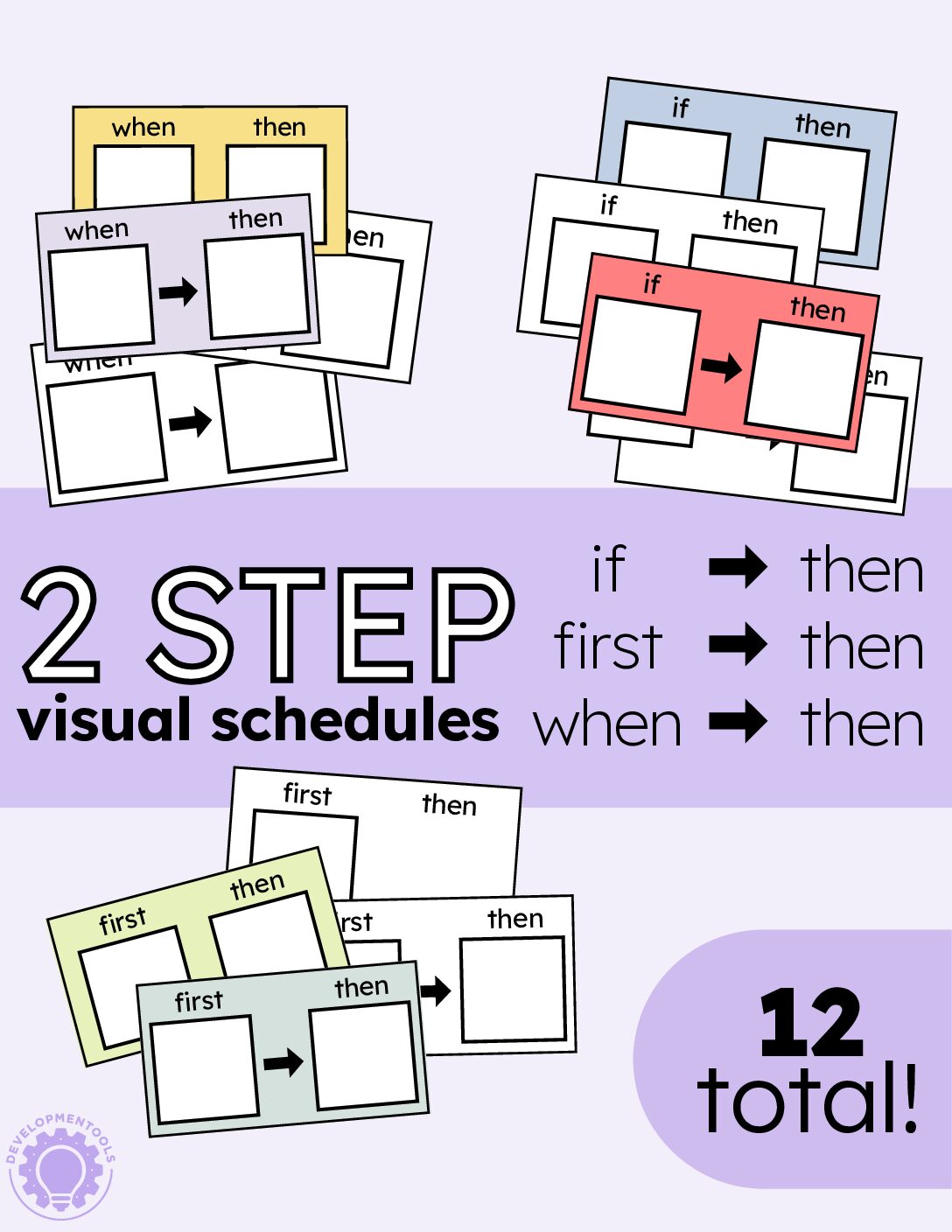 If/Then, First/Then 2-Step Visual Schedules for Special Education