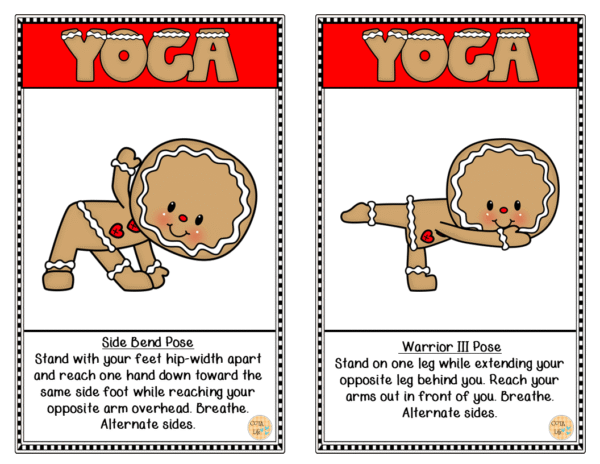 Gingerbread Man Yoga Pose Cards - The OT Toolbox