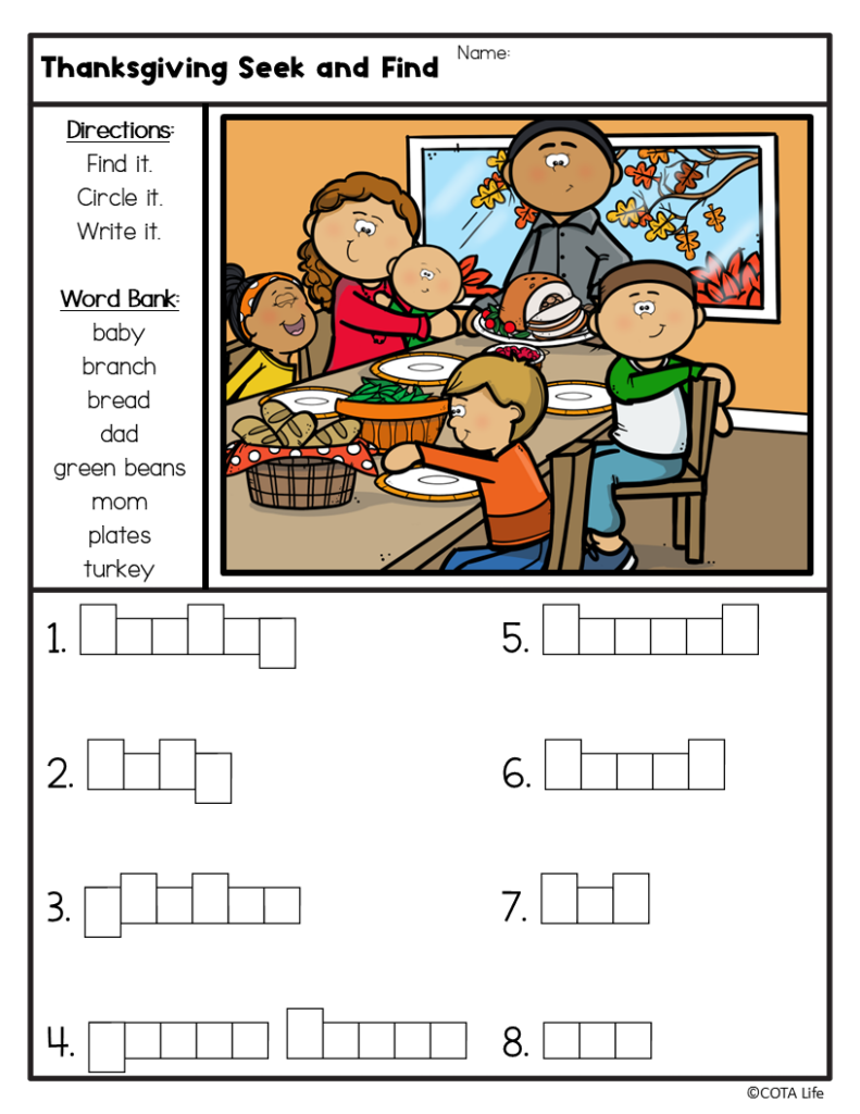 Seek & Find Scenes: Holiday Handwriting Bundle - The OT Toolbox