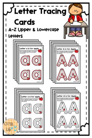 A-Z Letter Tracing Cards | Uppercase & Lowercase