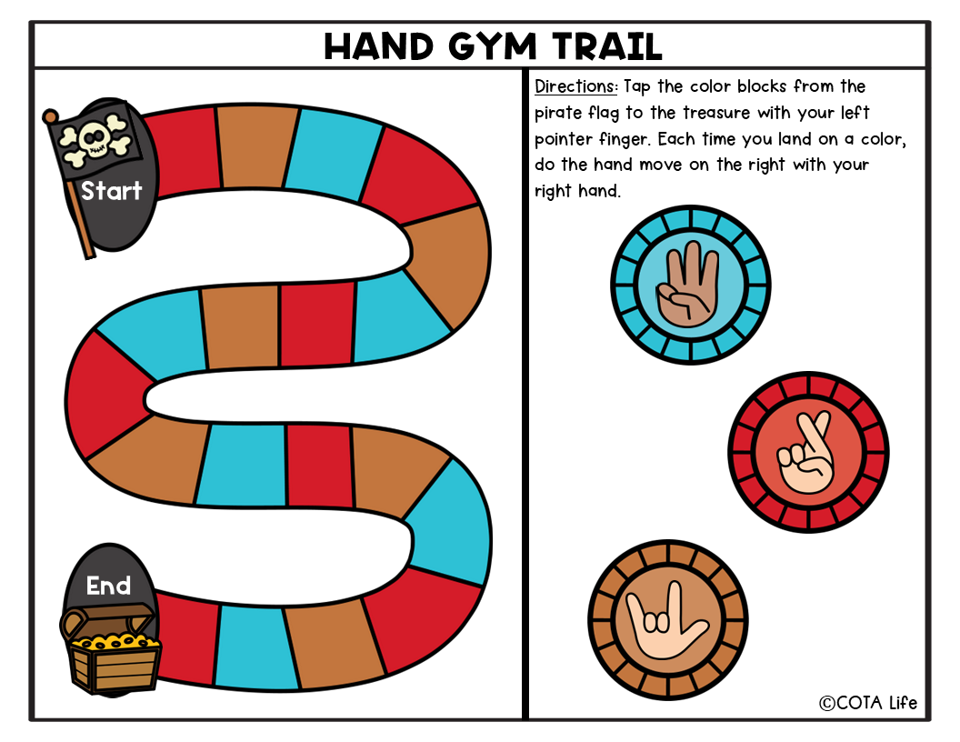 Hand Gym - Follow the Trail | Bilateral Coordination & Finger Dissociation Game - Image 2