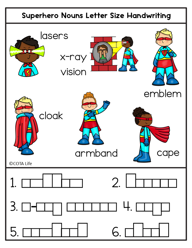 Superhero Writing Squad | Letter Size Handwriting - Image 2