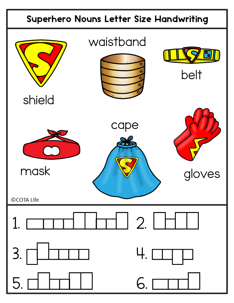 Superhero Writing Squad | Letter Size Handwriting - Image 4