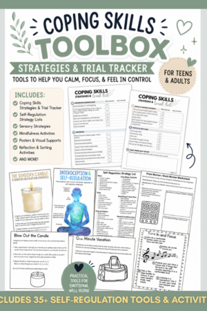 Coping Skills Toolbox | Strategies & Trial Tracker for Teens and Adults
