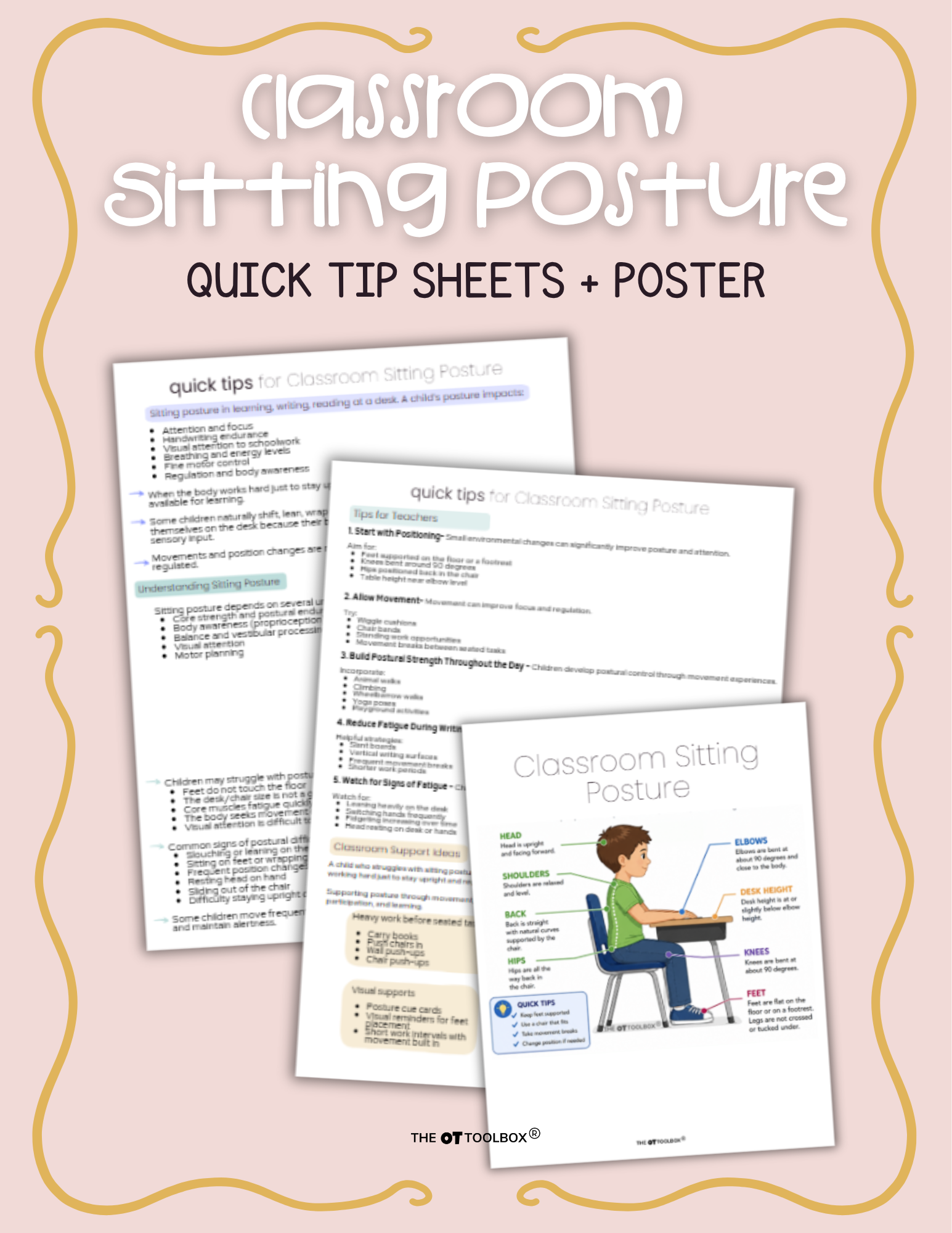 tips for classroom sitting posture at desk