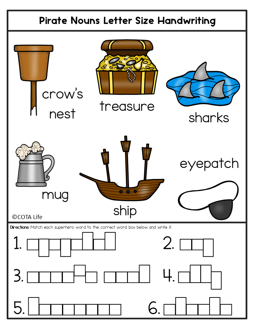 Pirate Writing Squad | Letter Size Handwriting - Image 2