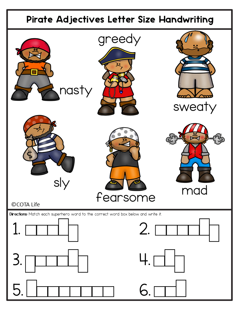 Pirate Writing Squad | Letter Size Handwriting - Image 4