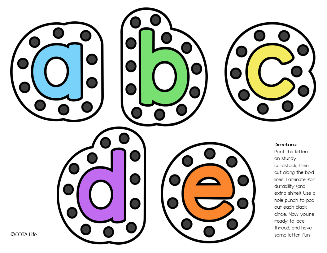 Cut, Punch, & Lace Letters, Numbers & Shapes - Image 3
