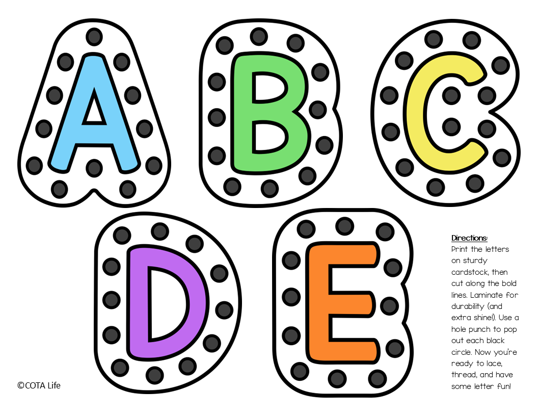 Cut, Punch, & Lace Letters, Numbers & Shapes - Image 2