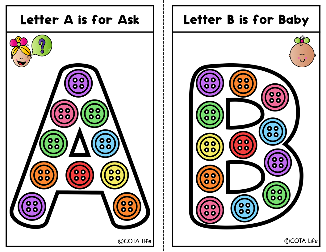Button Letter, Number & Shape Cards - Image 2