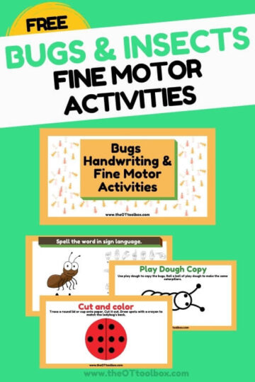 Bug fine motor activities slide deck'