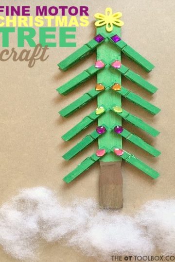 Fine motor Christmas tree craft