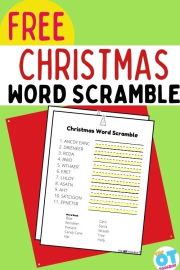 Christmas word scramble