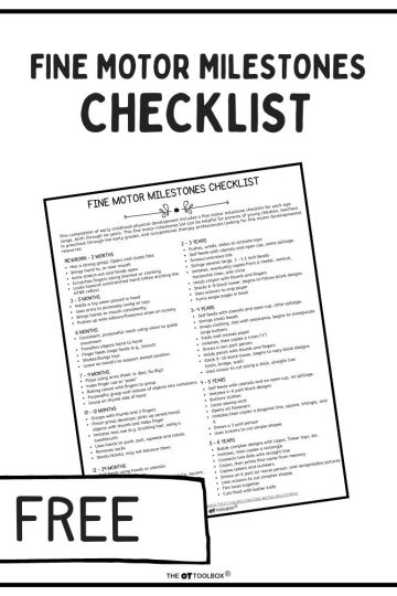 Fine motor checklist