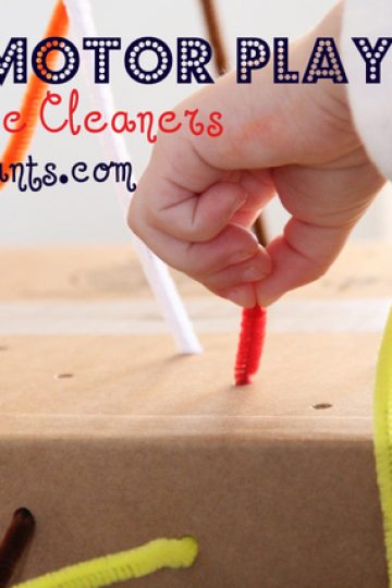 Pipe cleaner fine motor activity
