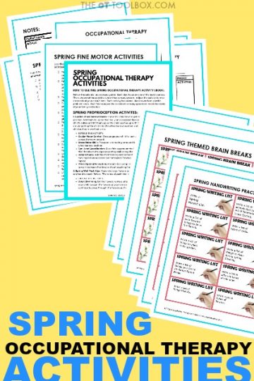 Spring occupational therapy activities