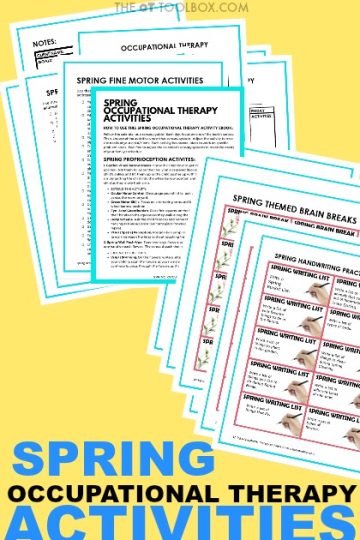Actividades de terapia ocupacional en primavera