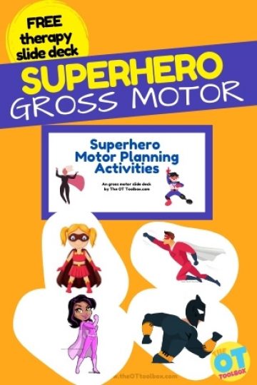 superhero gross motor activities slide deck