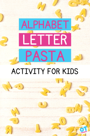 alphabet letter pasta