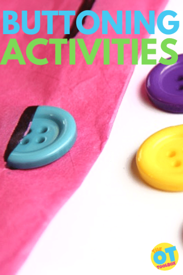 Actividades de abotonado para niños