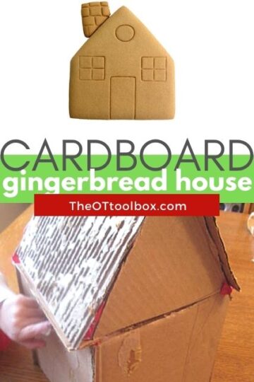 cardboard gingerbread activity for kids