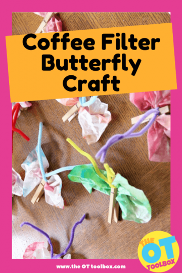 coffee filter butterfly craft for kids
