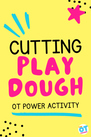 cutting playdough