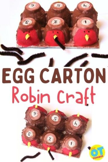 Robin craft with egg cartons