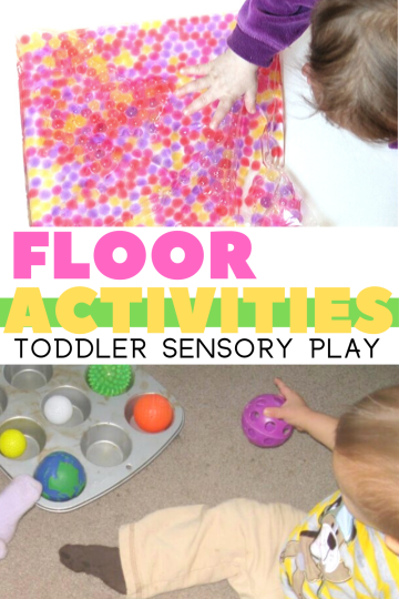 actividades en el suelo para niños - juegos sensoriales