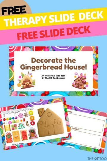 Decorate a gingerbread house activity for kids