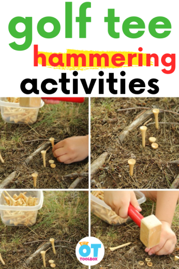 golf tees hammering activities