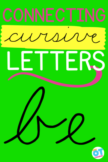 how to connect cursive letters