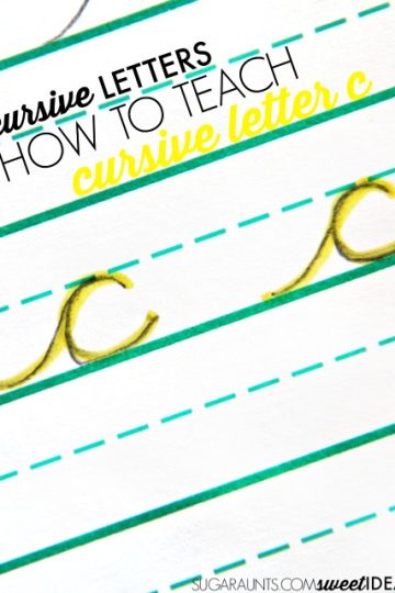 How to Teach Cursive Letter C