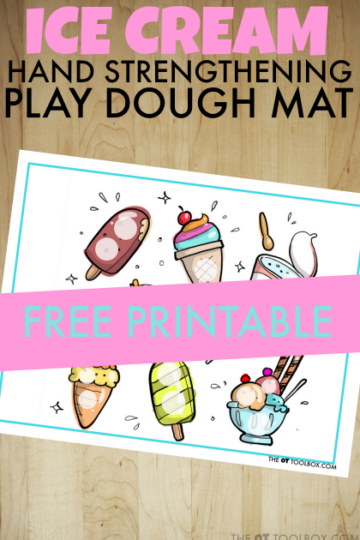 free play dough mat with ice cream theme